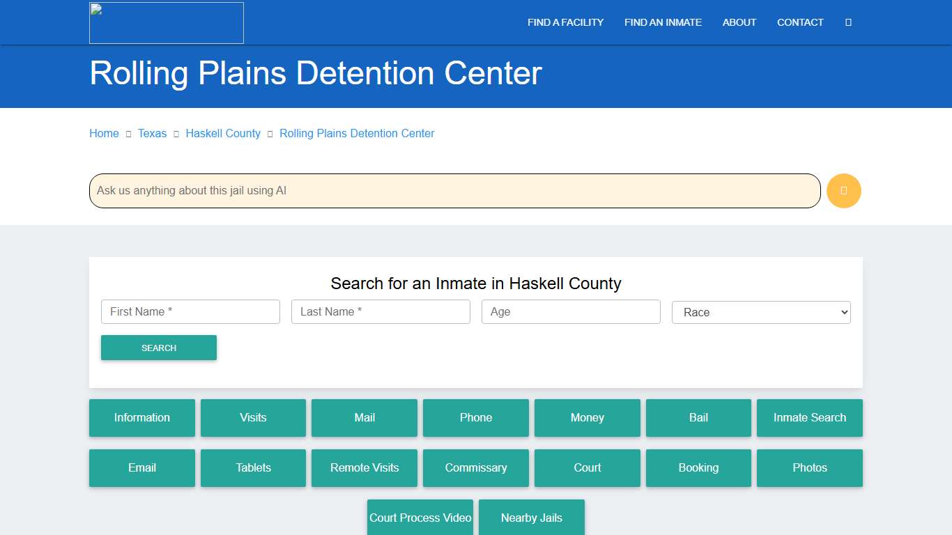Rolling Plains Detention Center Haskell TX | Inmate Info & Services